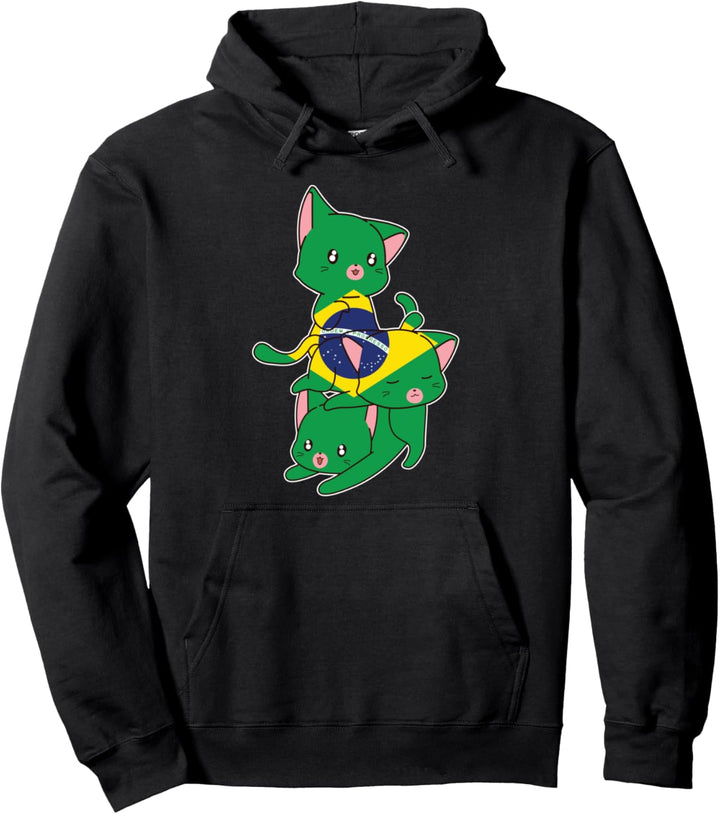 Brasilien Katzen Brasilien Brasilien Brasilien Pullover Hoodie