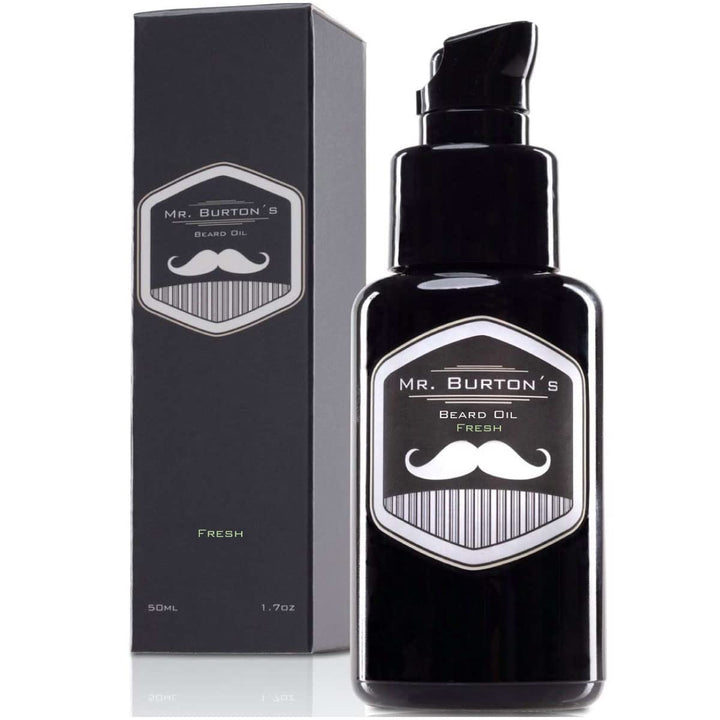 Bartpflege für Männer - Mr. Burton´s Beard Oil - FRESH - 50 ml Bartöl Männer für die Bartpflege -100