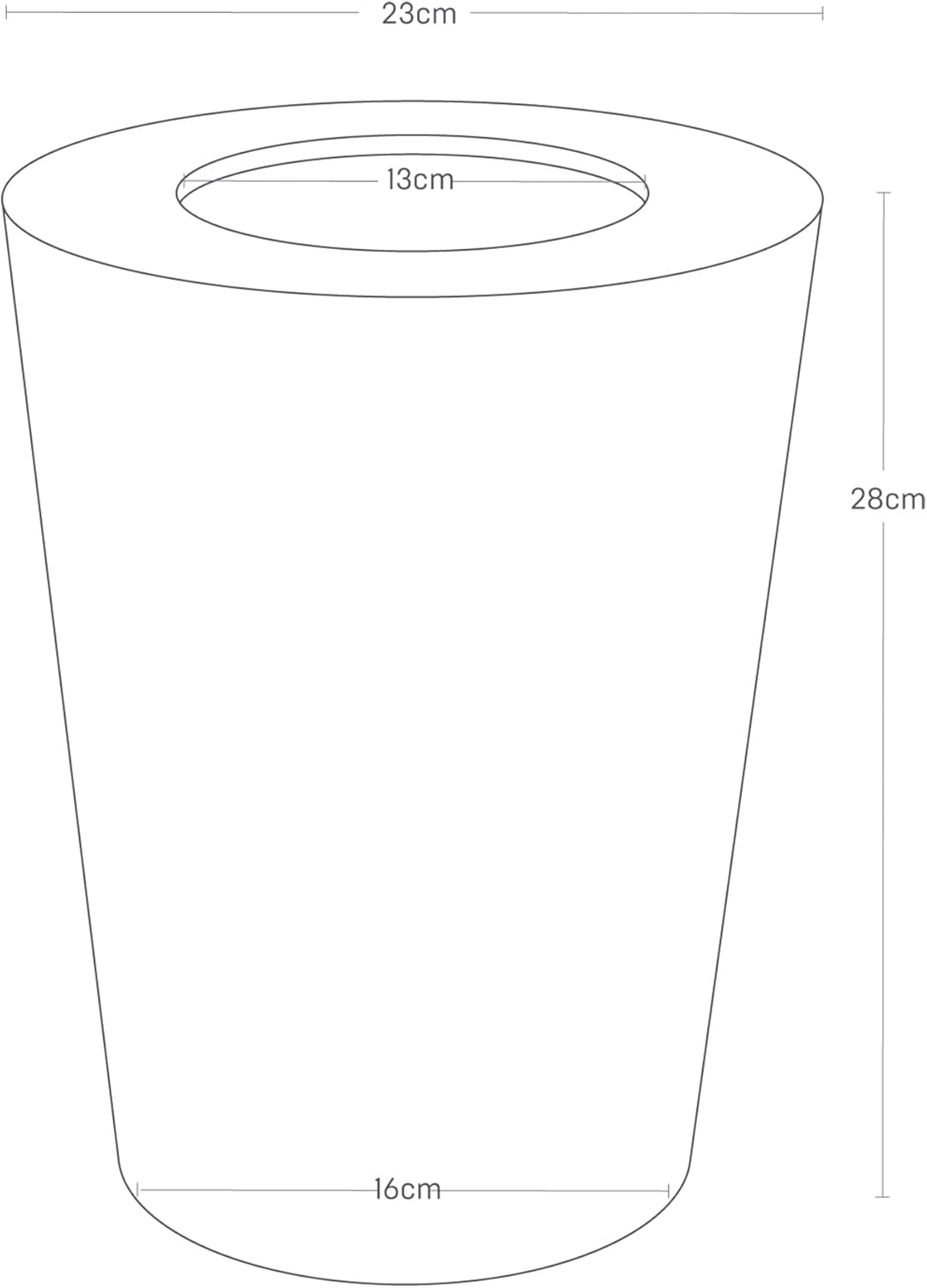 Trash Can Round - Rin - brown Schwarz, Schwarz
