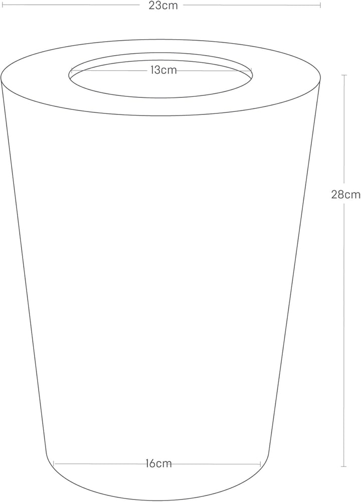 Trash Can Round - Rin - brown Schwarz, Schwarz