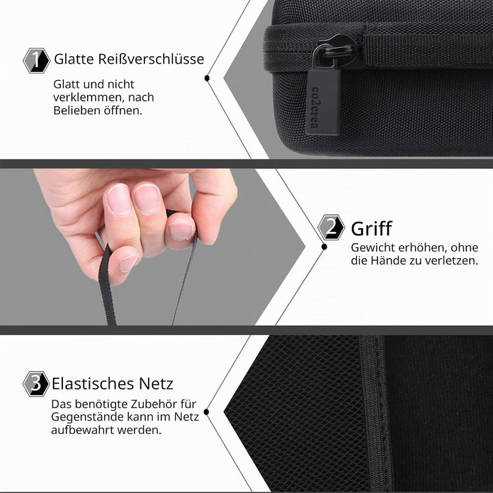 co2CREA Hart Reise Schutz Hülle Etui Tasche für Baseus Power Bank 30000mAh PD 65W Externer Akku Tele