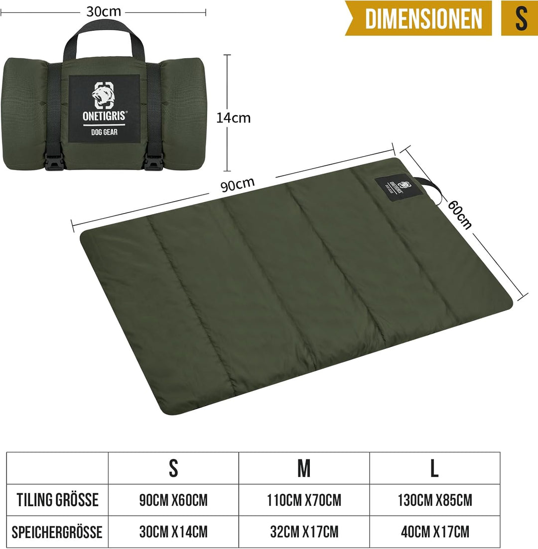 OneTigris Hundedecke 90 x 60cm Waschbares, Hundematte Komfort und Weiches Wasserdichtes Hundebett, H