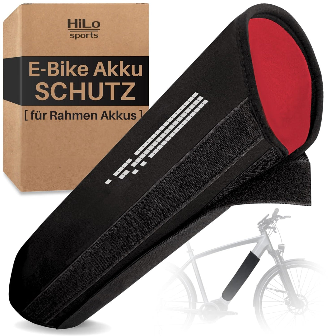 HiLo sports E-Bike Akku Schutzhülle - [Für 28-42 cm Rahmenumfang] - Thermoschutzhülle fürs E Bike -
