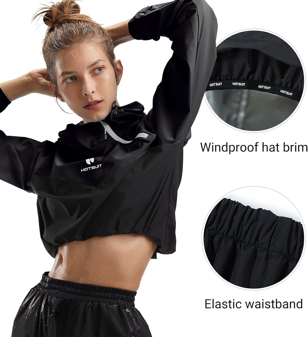 HOTSUIT Schwitzjacke/Schwitzanzug Damen Sauna Trainingsanzug Sportanzug Schwitzanzug Fitness Trainin