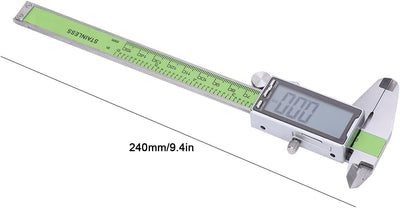 Fafeicy 150mm Digitaler Messschieber mit LED-Display, hochfestes elektronisches Lineal aus Edelstahl