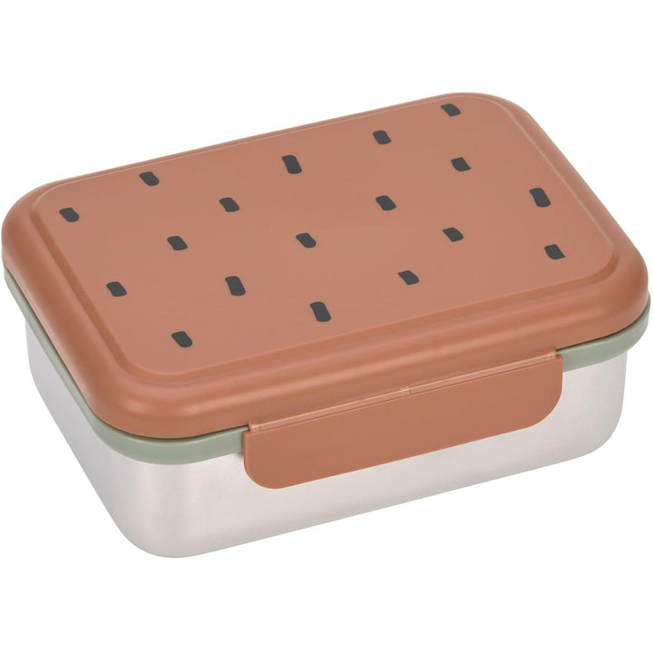 LÄSSIG Kinder Brotdose Edelstahl Lunchbox Frühstücksbox Nachhaltig Kindergarten Schule/Happy prints