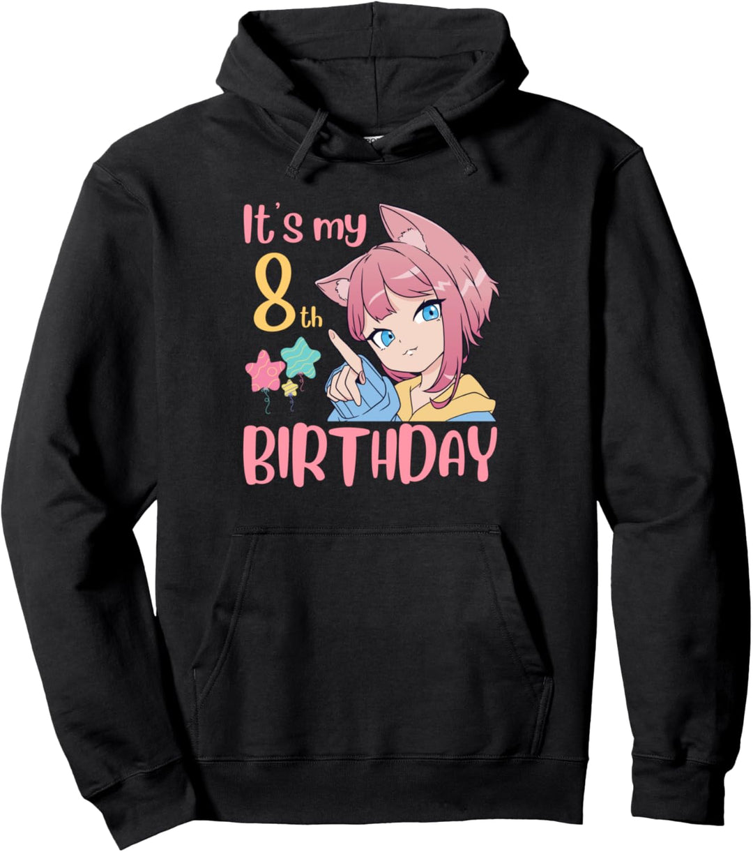 Es ist mein 8. Geburtstag Anime-Geburtstagskind 8 Jahre alt Bday Pullover Hoodie