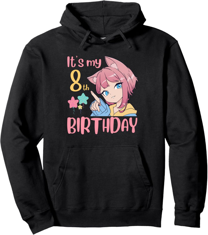 Es ist mein 8. Geburtstag Anime-Geburtstagskind 8 Jahre alt Bday Pullover Hoodie