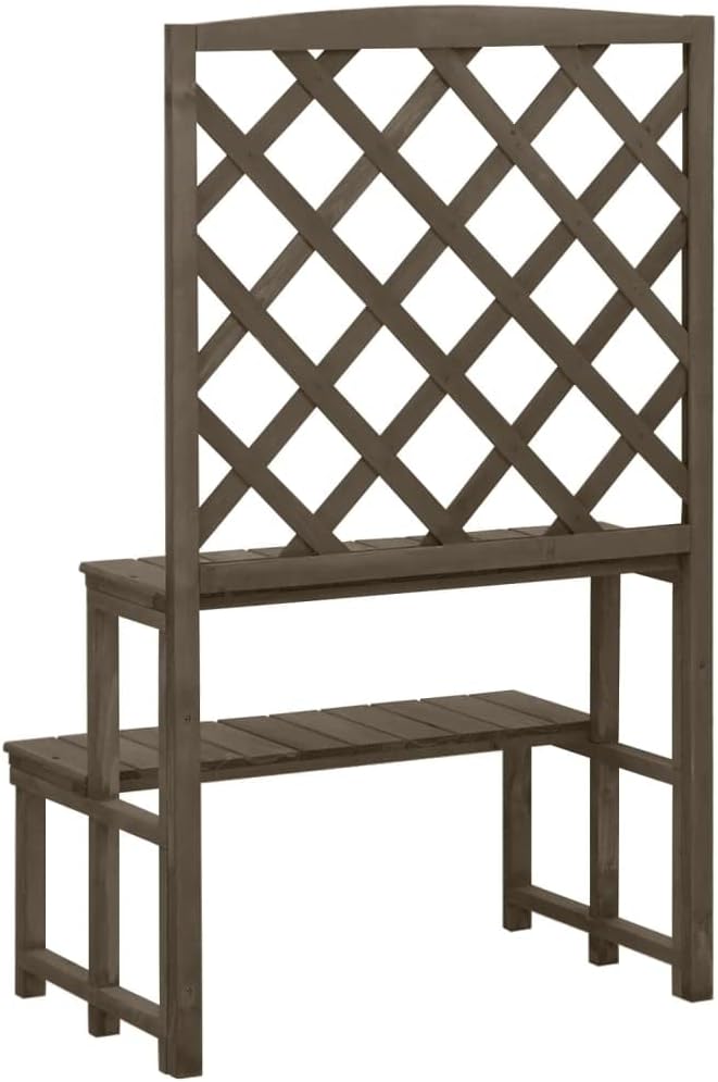 vidaXL Tannenholz Massiv Blumentreppe mit Rankgitter Rankhilfe Spalier Pflanzenregal Blumenständer B