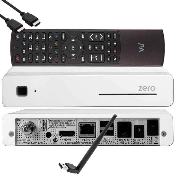 VU+ Zero HW Version 2-1x DVB-S2 Full-HD Sat Tuner E2 Linux Receiver, YouTube, Satellit Receiver mit