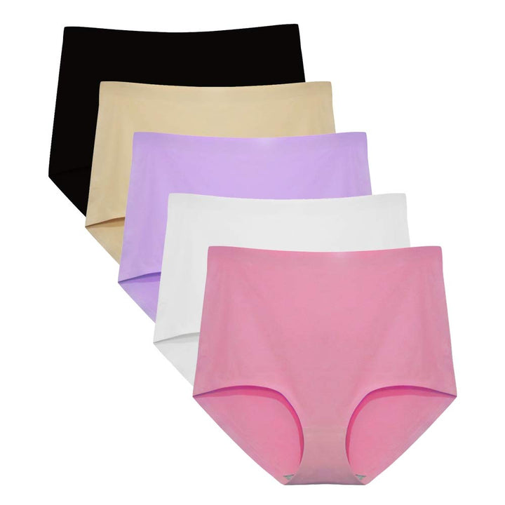 FallSweet No Show Slip mit hoher Taille Unterwäsche für Damen Seamless Panties, 5er Pack S Color2, S