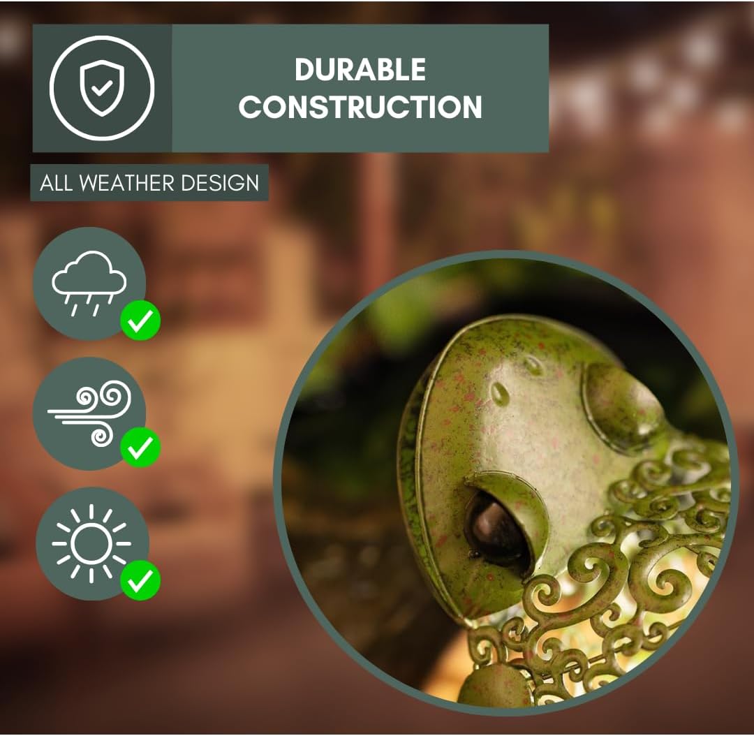 Smart Solar 1050113 Dekofigur Frosch aus Metall
