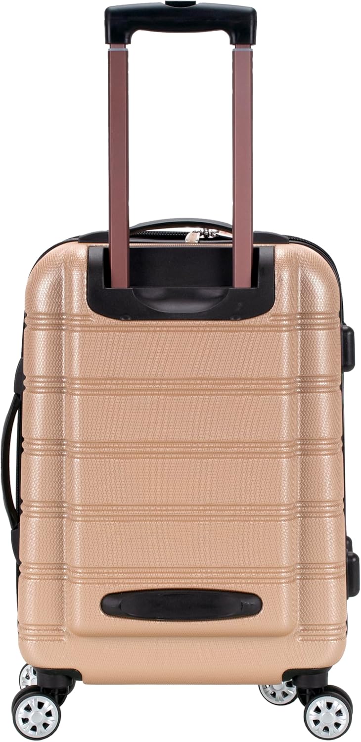 Rockland Melbourne Hardside erweiterbares Spinner-Rad-Gepäck, champagnerfarben, Carry-On 20-Inch, Me