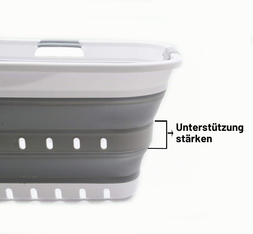 SAMMART 42L Faltbarer Wäschekorb aus Kunststoff – Faltbarer Pop-Up-Aufbewahrungsbehälter/Organizer –