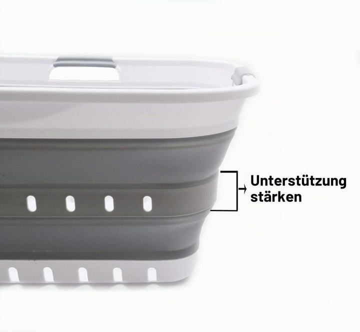 SAMMART 42L Faltbarer Wäschekorb aus Kunststoff – Faltbarer Pop-Up-Aufbewahrungsbehälter/Organizer –