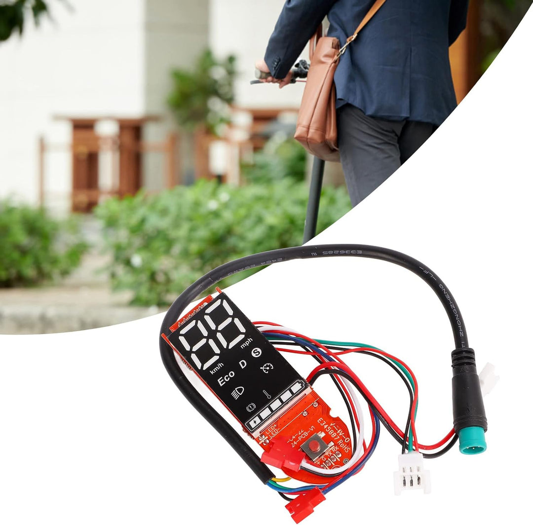 Vikye Elektroroller-Armaturenbrett, Wasserdichter Metall-Elektroroller-Ersatz-Platine für Fahrten Im