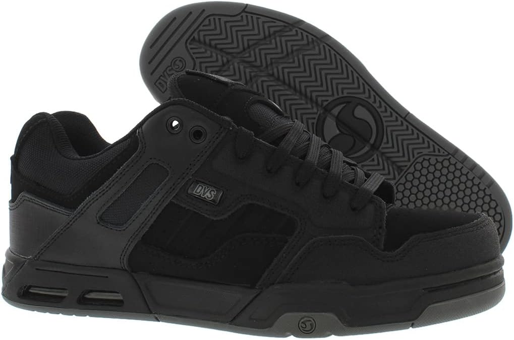 DVS Herren Enduro Heir Skate-Schuh 45 EU Schwarzes Leder, 45 EU Schwarzes Leder