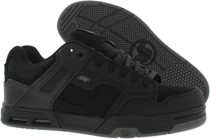 DVS Herren Enduro Heir Skate-Schuh 45 EU Schwarzes Leder, 45 EU Schwarzes Leder