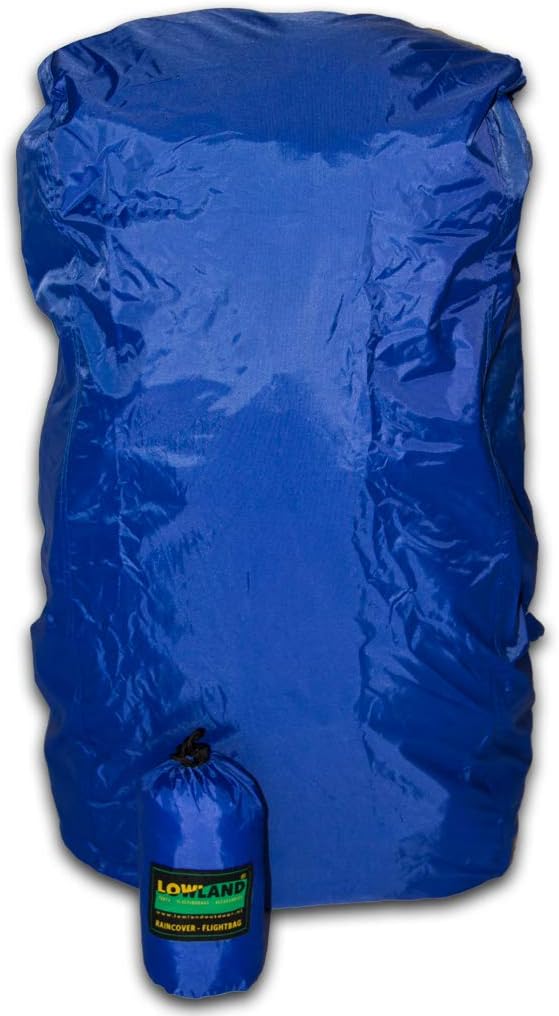 Lowland Outdoor Regen- und Transporthülle für Rucksäcke │Wasserdicht │85L │304g (Blau)