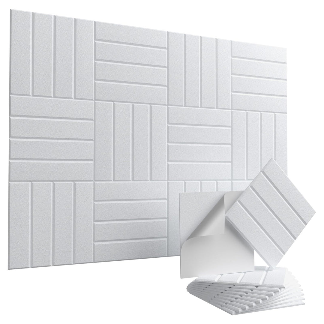 Vieshful 10 Stück Akustikpaneele Selbstklebend – 30x30x1cm Schallschutzplatten &amp; Wandpaneele selbstk