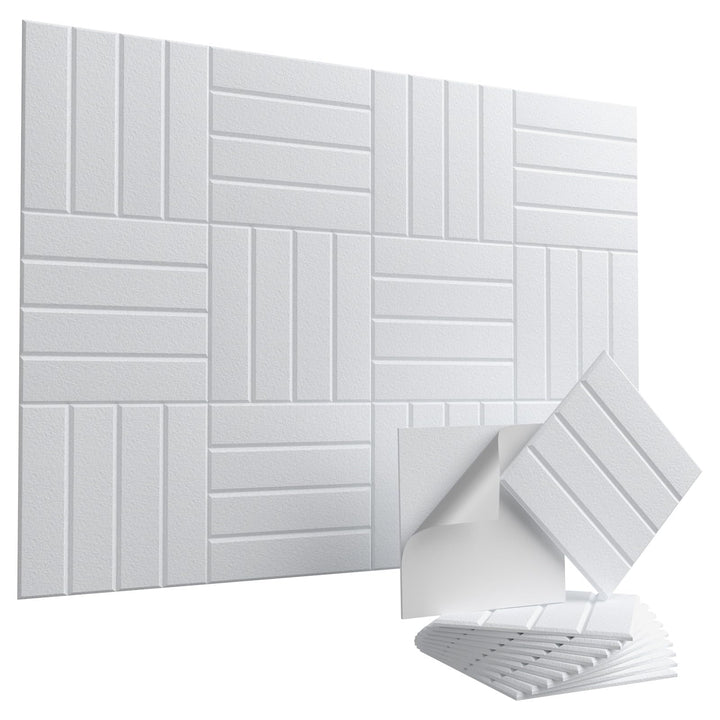 Vieshful 10 Stück Akustikpaneele Selbstklebend – 30x30x1cm Schallschutzplatten &amp; Wandpaneele selbstk