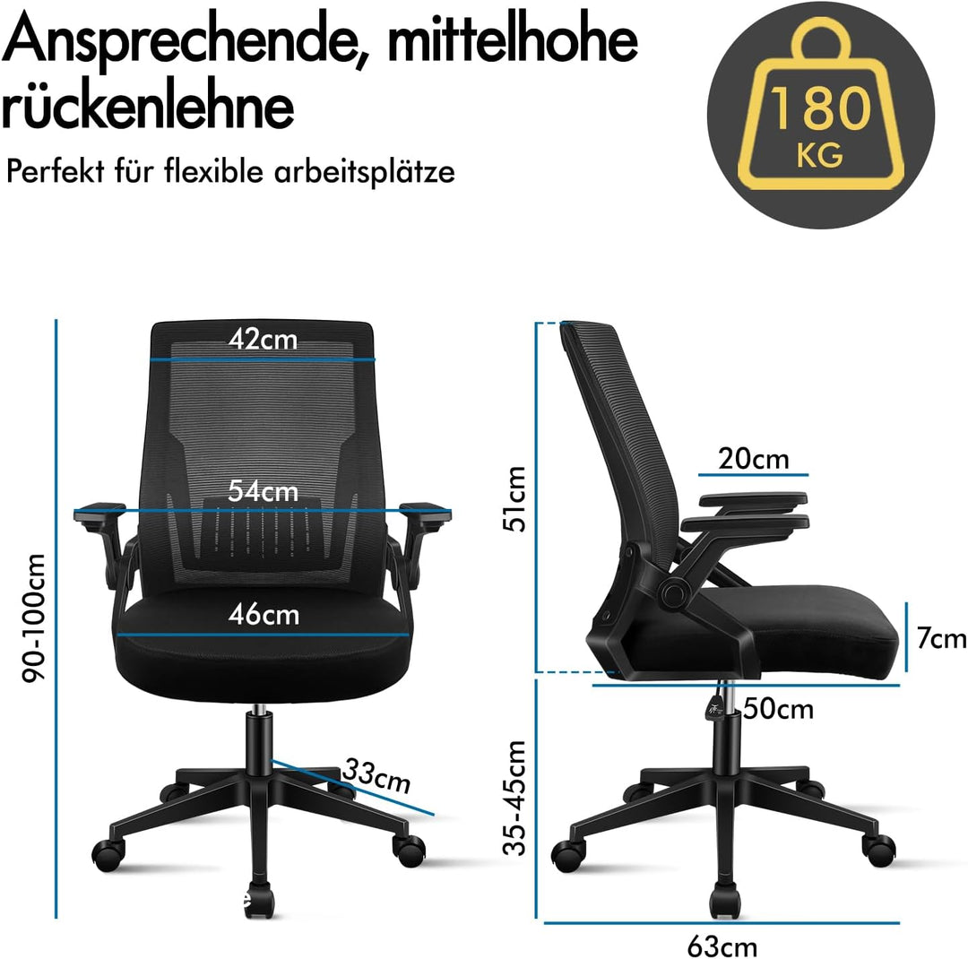 ALFORDSON Bürodrehstuhl, Hochlehner Netzstoff Gaming Sitz, Ergonomische Verstellbare Bequeme Armlehn