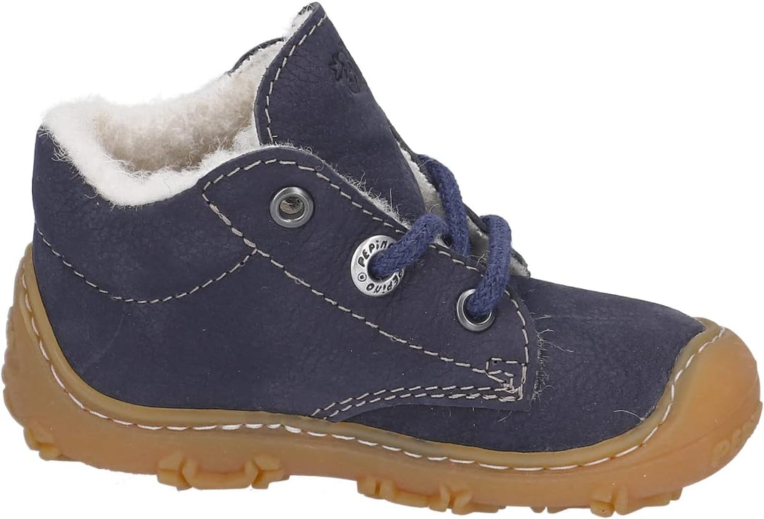 RICOSTA Mädchen und Jungen Lauflernschuhe Colin, WMS:Weit,Barfuss-Schuh 20 EU Weit Blau 170, 20 EU W