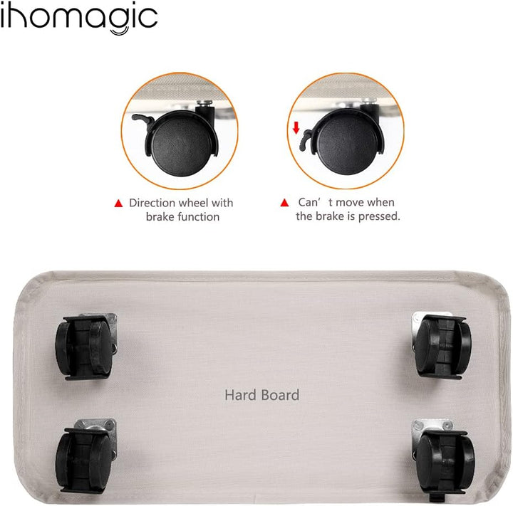 IHOMAGIC 62L Schmale Wäschesack mit Rollen - Hoher Wäschekorb mit Abnehmbaren Wäschesäcken, Grossen