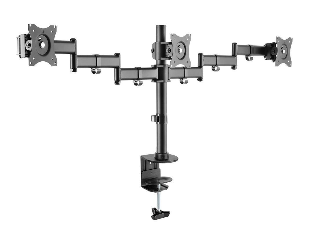 HALTERUNGSPROFI Triple 3 Fach Tischhalterung für LED/LCD Monitore bis 27 Zoll VESA 75x75 100x100 OFF