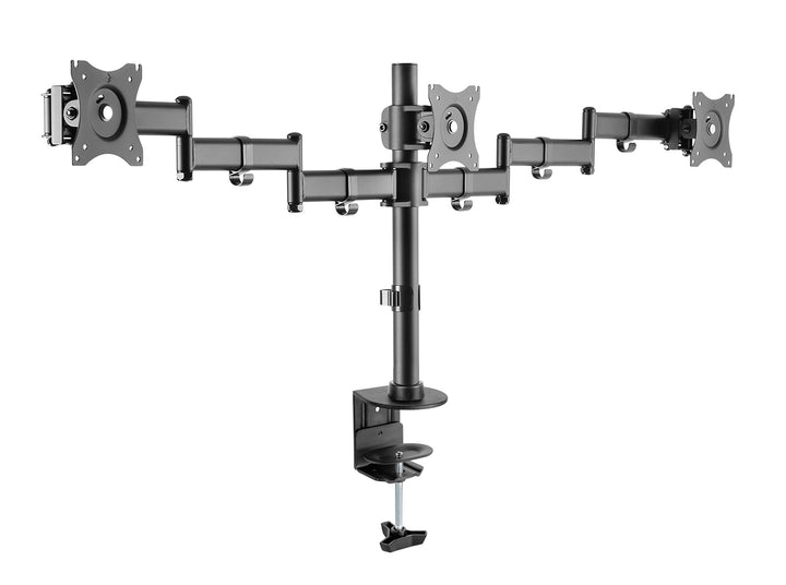 HALTERUNGSPROFI Triple 3 Fach Tischhalterung für LED/LCD Monitore bis 27 Zoll VESA 75x75 100x100 OFF