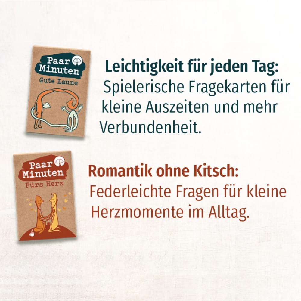 PaarMinuten Doppelpack – 2 Spiele mit je 53 spielerischen Gesprächsimpulsen für Paare – Valentinstag
