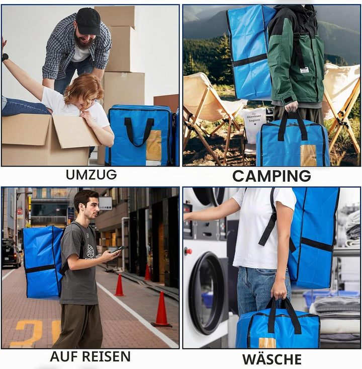 TAILI Vertikale Umzugstaschen, starke Griffe und Reissverschlüsse, Umzugsutensilien, Kleideraufbewah