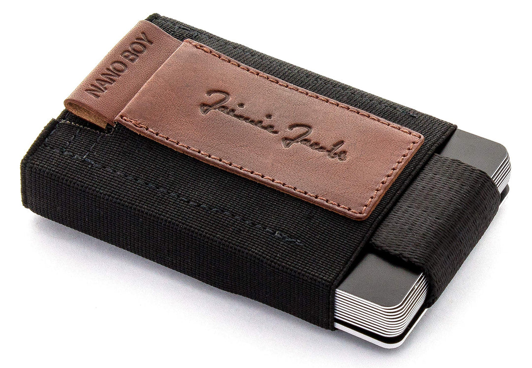 Jaimie Jacobs Nano Boy Mini Wallet, Mini Geldbörse aus Textil, Kleiner Geldbeutel, Slim Wallet mit Z