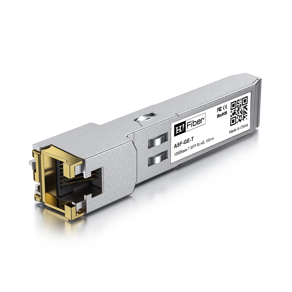 H!Fiber Gigabit SFP Kupfer RJ45 Modul, 1000base-T Transceiver für Cisco GLC-T/SFP-GE-T, Meraki MA-SF