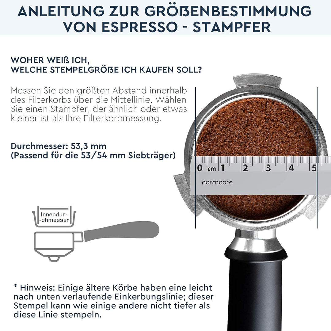 Normcore V4 Kaffee Tamper 53,3 mm - Kaffeespender-Stampfer - Barista Espresso Tamper mit Ersatzfeder