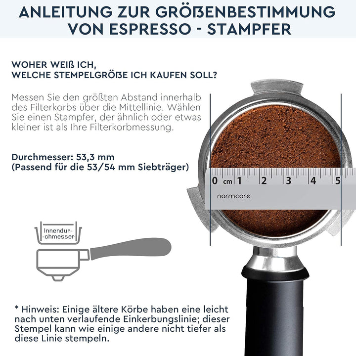 Normcore V4 Kaffee Tamper 53,3 mm - Kaffeespender-Stampfer - Barista Espresso Tamper mit Ersatzfeder