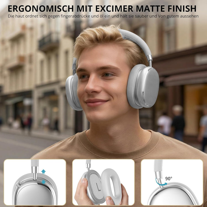 FOFUN NC95 Hybrid Noise Cancelling Kopfhörer mit Drehknopf,Over-Ear Kopfhörer Kabellos Bluetooth,Tra