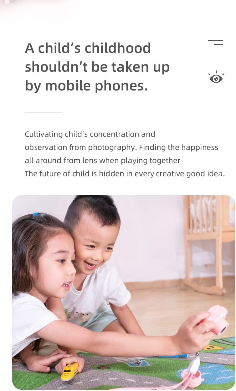 Mini Kinderkamera, 32MP 1080P WiFi Digitalkamera Kinder mit 2 Zoll Bildschirm, 32GB TF-Karte, Datenk