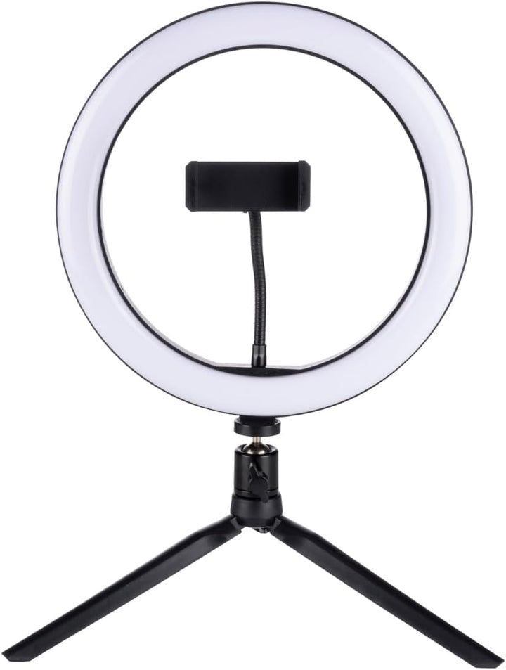 Grundig Ringlampe mit Stativ - Ringlicht 25cm - TikTok Ringleuchte mit 120 LEDs - 3Light Modes - USB