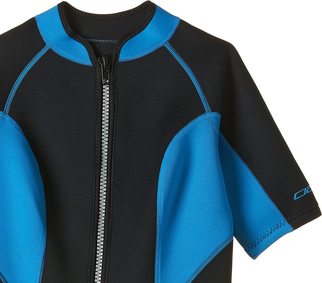 Seac Damen Sealight Shorty Neoprenanzug, Mehrfarbig (Schwarz/Blau), XS