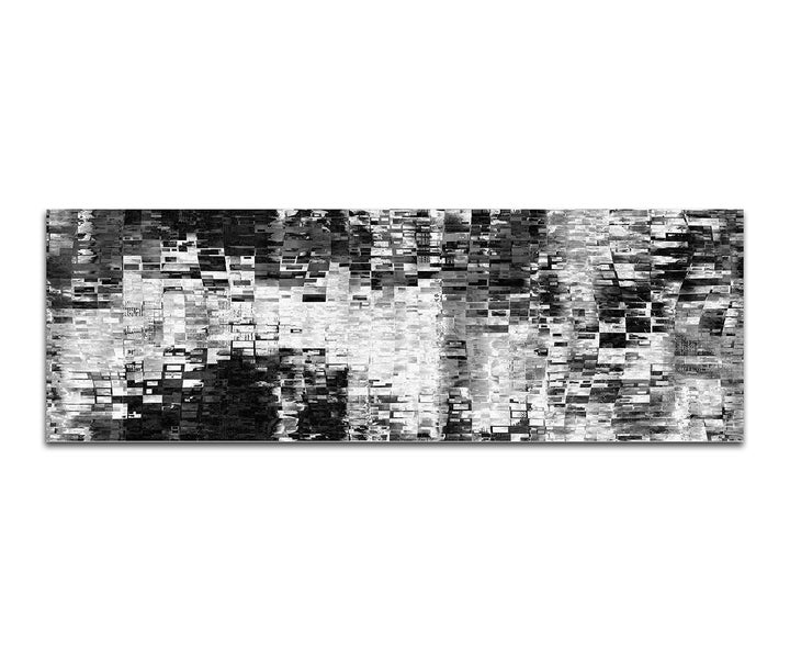 Paul Sinus Art Panoramabild auf Leinwand und Keilrahmen 120x40cm Hintergrund schwarz/weiss Texture a