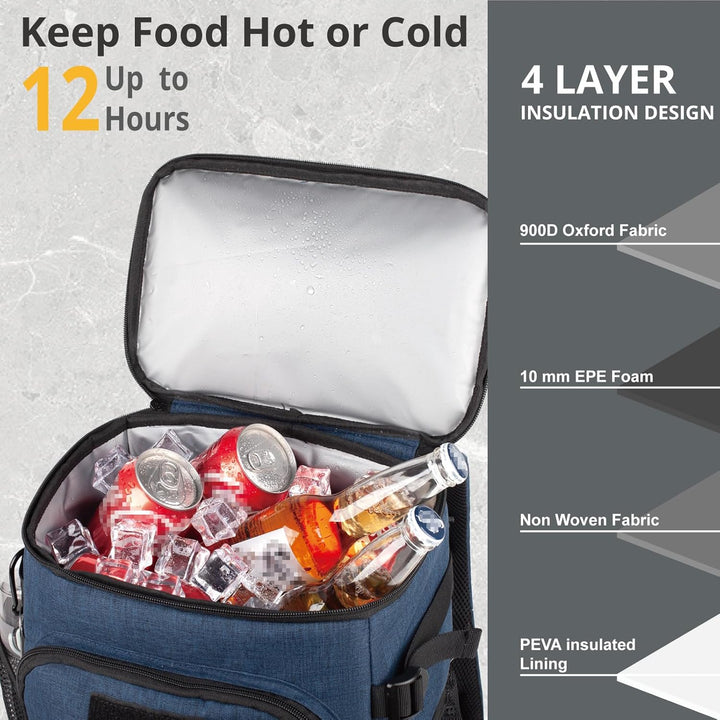 Taktischer Kühlrucksack – 25L Isolierter Rucksack, Auslaufsicher & Robust – Grosser Lunch-Rucksack,