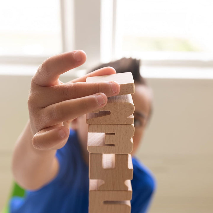 SumBlox Mini (Starter Set) - Set of 38 Mini STEM Solid Wood Educational Numbers, Including Wooden Bo