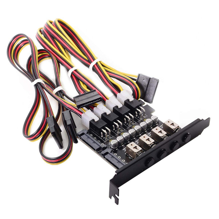 chenyang 4 SATA HDD SSD Festplatte Power Switch Selector Modul Control System mit 120mm PCI Halterun