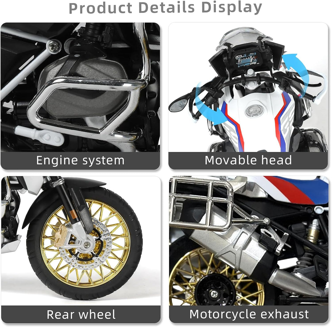 Risopen 1:9 Motorrad Modell kompatibel für BMW R125 Legierung Diecast Motorrad Modell Spielzeug Mini