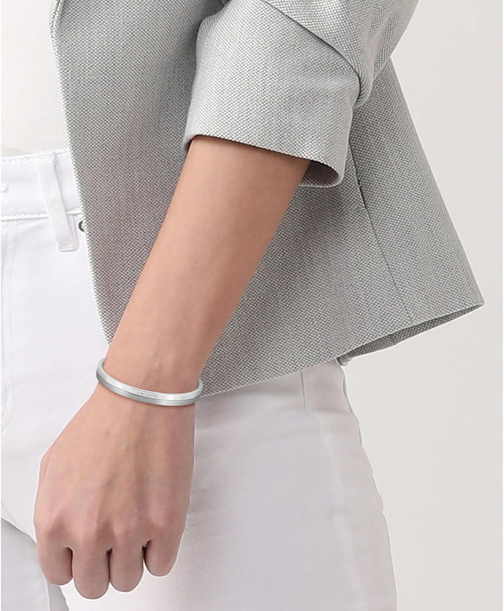 Lacoste Armreif für Damen Kollektion VIRTUA Silver, Silver