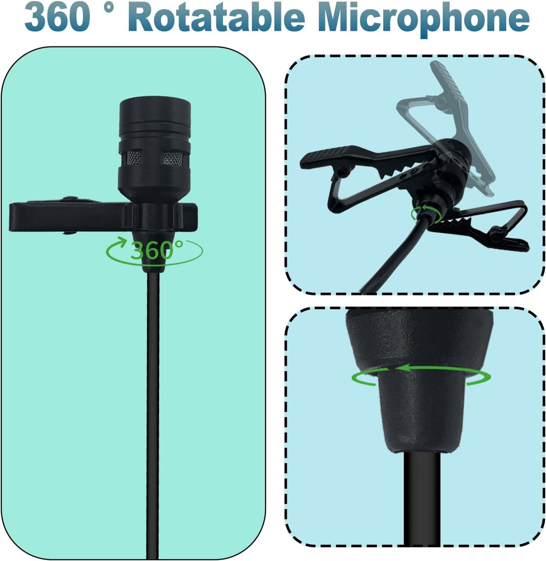 Lavalier Lapel Mikrofon, kompatibel mit Audio-Technica, kabelloses System, Unidirektional Kondensato
