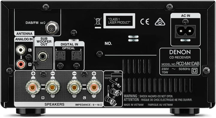 Denon D-M41DAB DAB&plus Hifi Receiver mit Bluetooth Schwarz