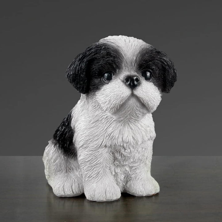BESPORTBLE Shih Tzu- Welpen Niedlicher Hund Harz Figur- Schmuck- Verzierbarer Hund Dekorationen- Sch