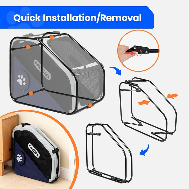 Faltbare Hunde Transportbox für Auto & Reisen, Tragbare Softbox für kleine & mittelgrosse Hunde, 1-M